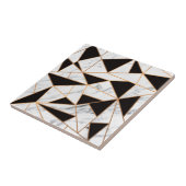 Schwarz-Weiß-Marmor Fliese (Seite)