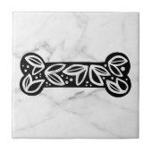 Schwarz-Weiß-Marmor Fliese (Vorderseite)