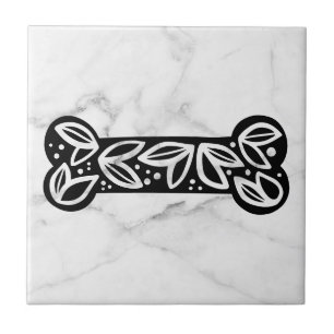 Schwarz-Weiß-Marmor Fliese