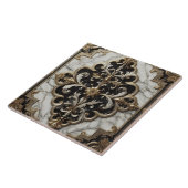 Schwarz-Weiß-Marmor Fliese (Seite)