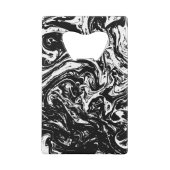 Schwarz-Weiß-Marmor Geldbeutel Flaschenöffner (Rückseite)