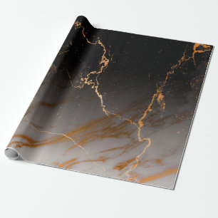 Schwarz-Weiß-Marmor Geschenkpapier