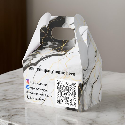 Schwarz-Weiß-Marmor Geschenkschachtel