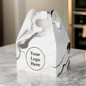 Schwarz-Weiß-Marmor Geschenkschachtel