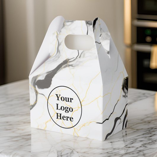 Schwarz-Weiß-Marmor Geschenkschachtel