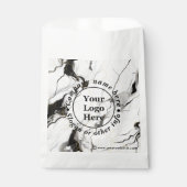 Schwarz-Weiß-Marmor Geschenktütchen (Vorderseite)