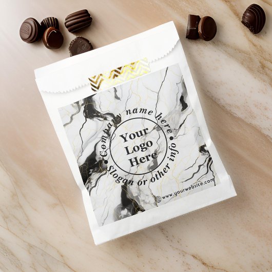 Schwarz-Weiß-Marmor Geschenktütchen