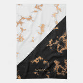 Schwarz-Weiß-Marmor Geschirrtuch (Vertikal)