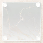 Schwarz-Weiß-Marmor Glasuntersetzer (Rückseite)