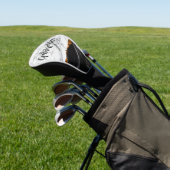 Schwarz-Weiß-Marmor Golf Headcover (In SItu)