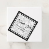 Schwarz-Weiß-Marmor Hochzeit Danke Geschenkanhänger (Beispiel)