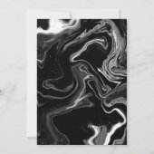 Schwarz-Weiß-Marmor-Hochzeit Einladung (Rückseite)