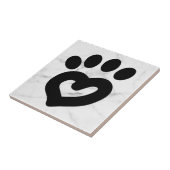 Schwarz-Weiß-Marmor-Hund-Herd-Stecker Druckgestalt Fliese (Seite)