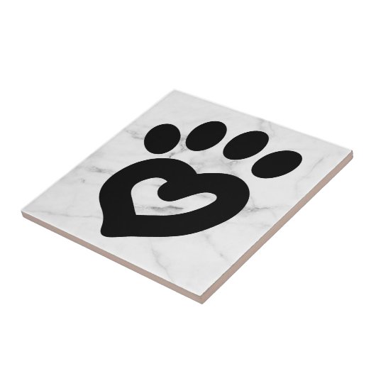 Schwarz-Weiß-Marmor-Hund-Herd-Stecker Druckgestalt Fliese (Seite)