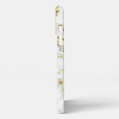 Schwarz-Weiß-Marmor-Individuelle Name iPhone Hülle (Linke Seite)