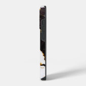 Schwarz-Weiß-Marmor iPhone Hülle (Linke Seite)
