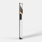 Schwarz-Weiß-Marmor iPhone Hülle (Rechte Seite)