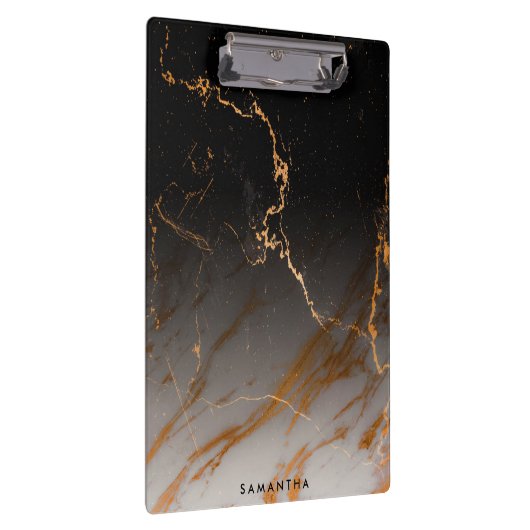 Schwarz-Weiß-Marmor Klemmbrett (Rechts)