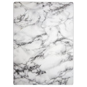 Schwarz-Weiß-Marmor Klemmbrett (Rückseite)