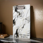 Schwarz-Weiß-Marmor Klemmbrett