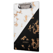 Schwarz-Weiß-Marmor Klemmbrett (Links)