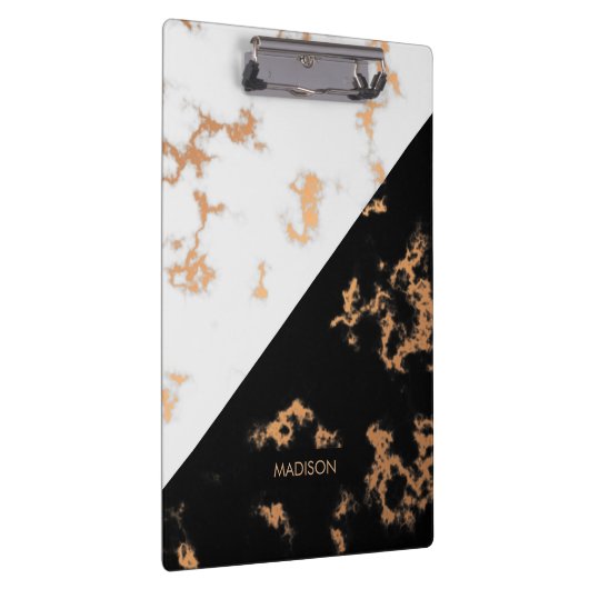Schwarz-Weiß-Marmor Klemmbrett (Rechts)