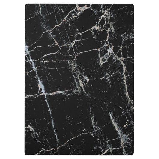 Schwarz-Weiß-Marmor Klemmbrett (Rückseite)