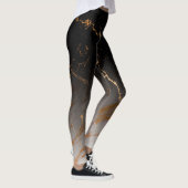 Schwarz-Weiß-Marmor Leggings (Rechts)