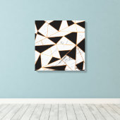 Schwarz-Weiß-Marmor Leinwanddruck (Insitu (Holzboden))