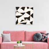 Schwarz-Weiß-Marmor Leinwanddruck (Insitu (Wohnzimmer))