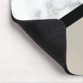 Schwarz-Weiß-Marmor mit Tan Mousepad (Ecke)