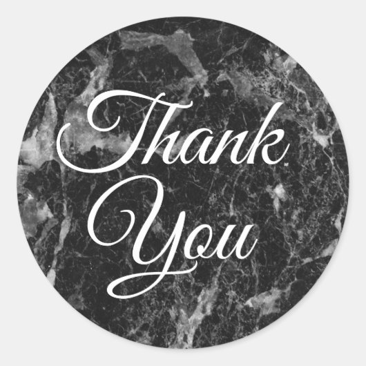 Schwarz-Weiß-Marmor Moderne Moderne Moderne Gefall Runder Aufkleber (Vorderseite)
