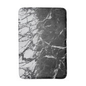 Schwarz-Weiß-Marmor Modernes Glam Trendy Badematte (Vorderseite Vertikal)