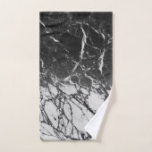 Schwarz-Weiß-Marmor Modernes Glam Trendy Badhandtuch Set (Handtuch)