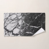 Schwarz-Weiß-Marmor Modernes Glam Trendy Badhandtuch Set (Handtuch)