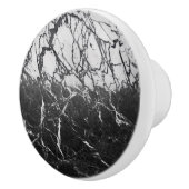 Schwarz-Weiß-Marmor Modernes Glam Trendy Keramikknauf (Rechts)
