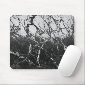 Schwarz-Weiß-Marmor Modernes Glam Trendy Mousepad (Mit Mouse)