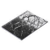 Schwarz-Weiß-Marmor Modernes Glam Trendy Notizblock (Linke Seite)
