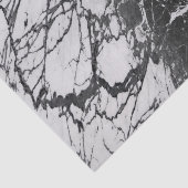 Schwarz-Weiß-Marmor Modernes Glam Trendy Party Seidenpapier (Ausschnitt)