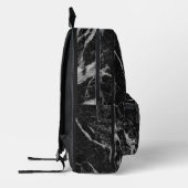 Schwarz-Weiß-Marmor | Monogramm Bedruckter Rucksack (Links)