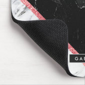 Schwarz-Weiß-Marmor Mousepad (Ecke)