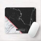 Schwarz-Weiß-Marmor Mousepad (Mit Mouse)