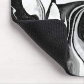 Schwarz-Weiß-Marmor Mousepad (Ecke)