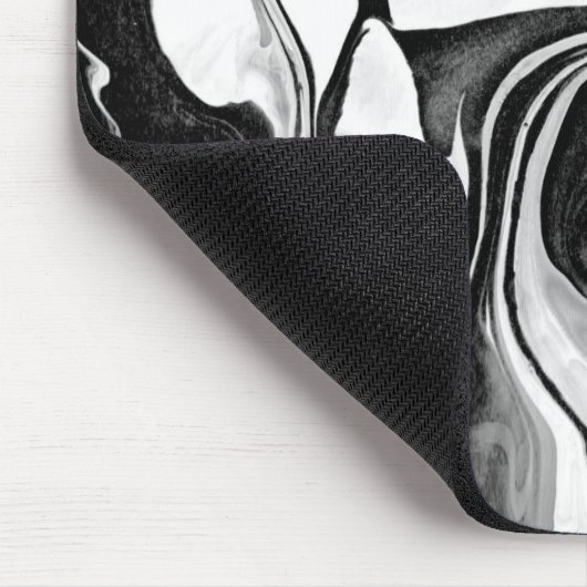 Schwarz-Weiß-Marmor Mousepad (Ecke)