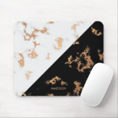 Schwarz-Weiß-Marmor Mousepad (Mit Mouse)