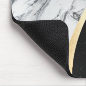 Schwarz-Weiß-Marmor Mousepad (Ecke)