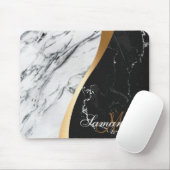 Schwarz-Weiß-Marmor Mousepad (Mit Mouse)