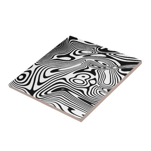 Schwarz-Weiß-Marmor-Muster Fliese (Seite)