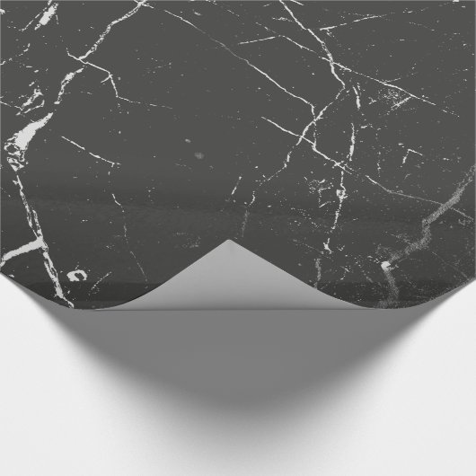 Schwarz-Weiß-Marmor-Muster Geschenkpapier (Ecke)