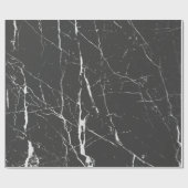 Schwarz-Weiß-Marmor-Muster Geschenkpapier (Flach)
